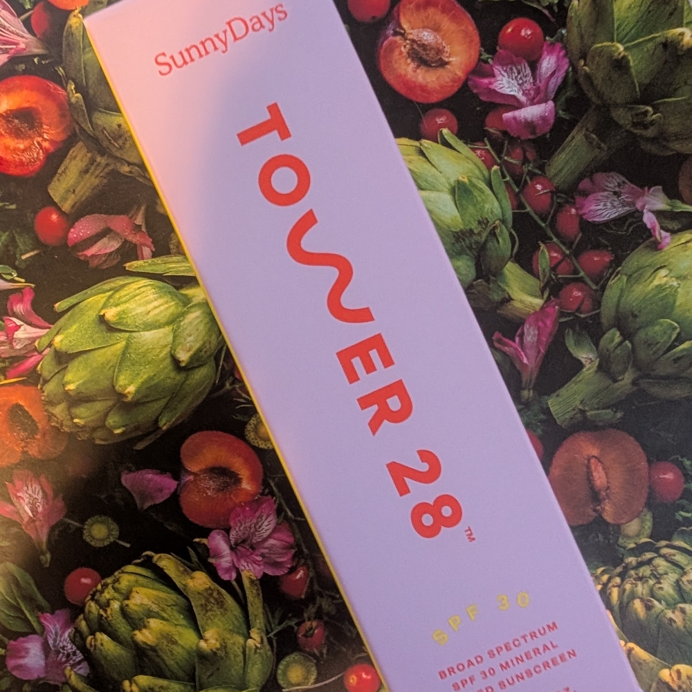 Tower 28 SunnyDays SPF 30 Mineral Sunscreen - Vibrant Red Text